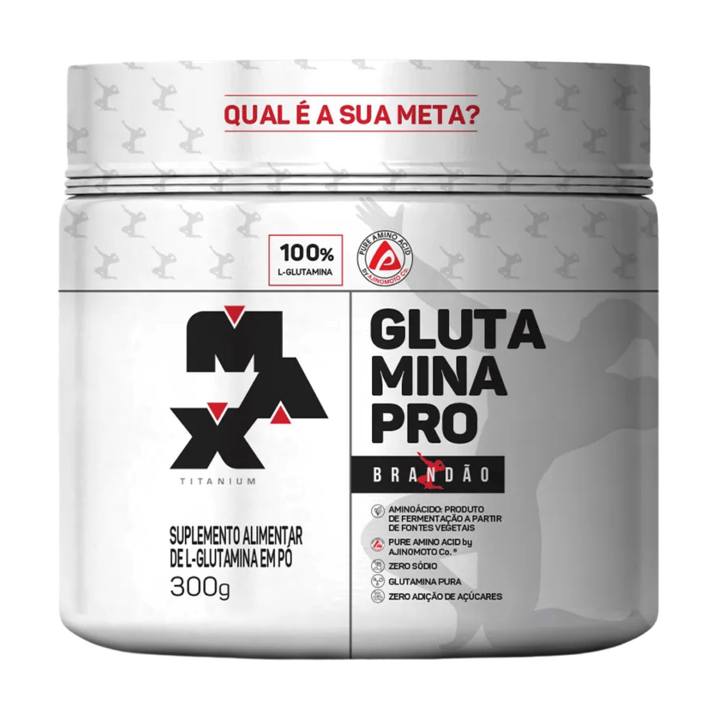 Glutamina Pro Rafael Brandão Pote 300g Max Titanium
