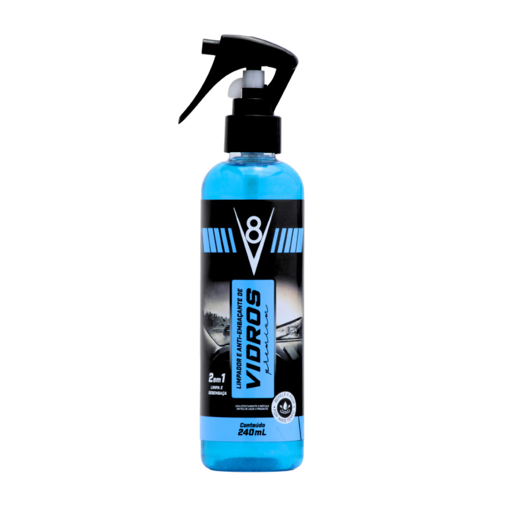 Limpador e Antiembaçante de Vidros 240ML V8 - Visibilidade e Limpeza em Oferta na Shopee