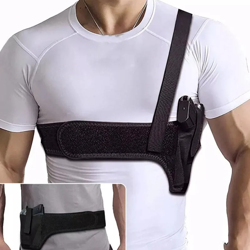 Coldre Velado Escondido Ombro Universal Neoprene Respirável Ajustavel  Ombro Cintura Velado Escondido
