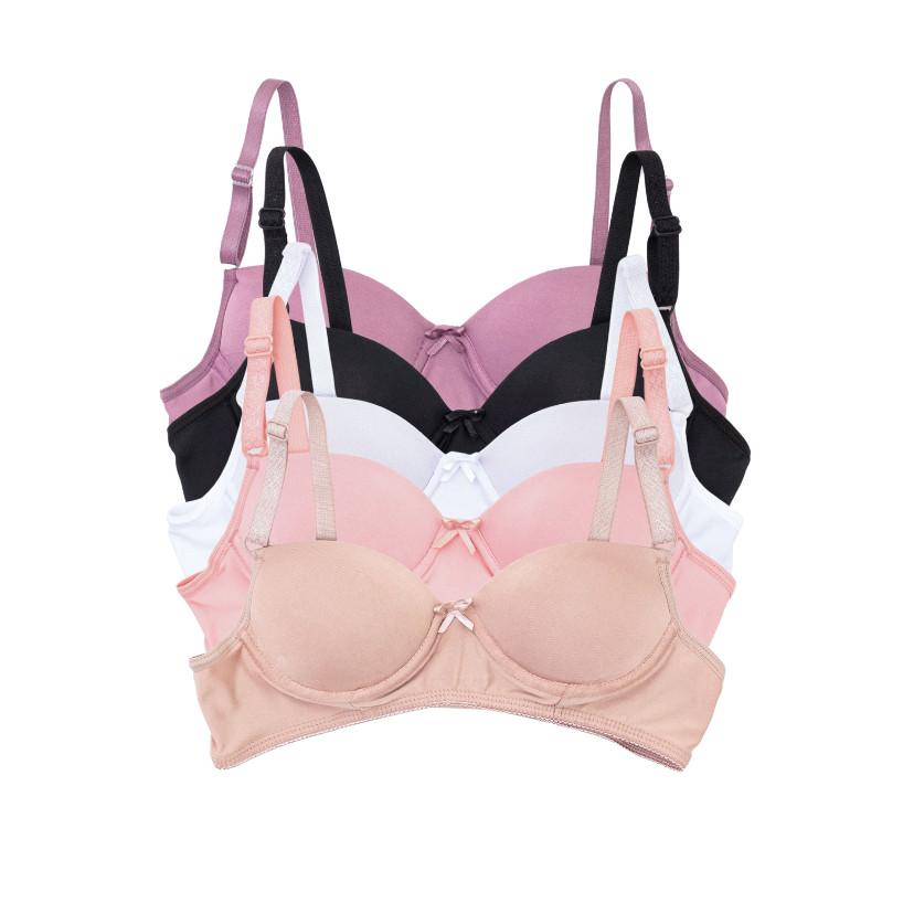 Kit Sutiã Com Bojo Infantil Menina Moça