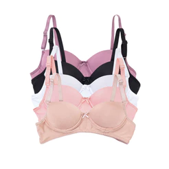 Kit Sutiã Com Bojo Infantil Menina Moça