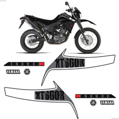 Adesivos Yamaha Xt 660r 2013 Faixa Moto Preta + Emblema Logo