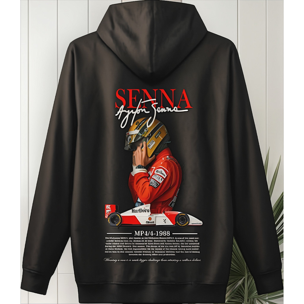 Blusa Moletom Ayrton Senna Carro Formula 1 Lançamento Promocao Camisa Casual Masculino Casaco De Frio Flanelado Premium