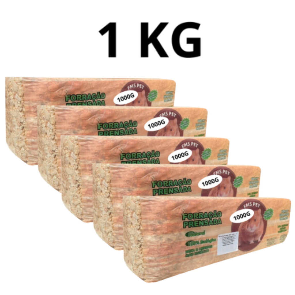kit 5 Serragem Pinus Prensada Composteira Minhocário Hamster Ratos Cobra Roedores 1 Kg Pó de Serra