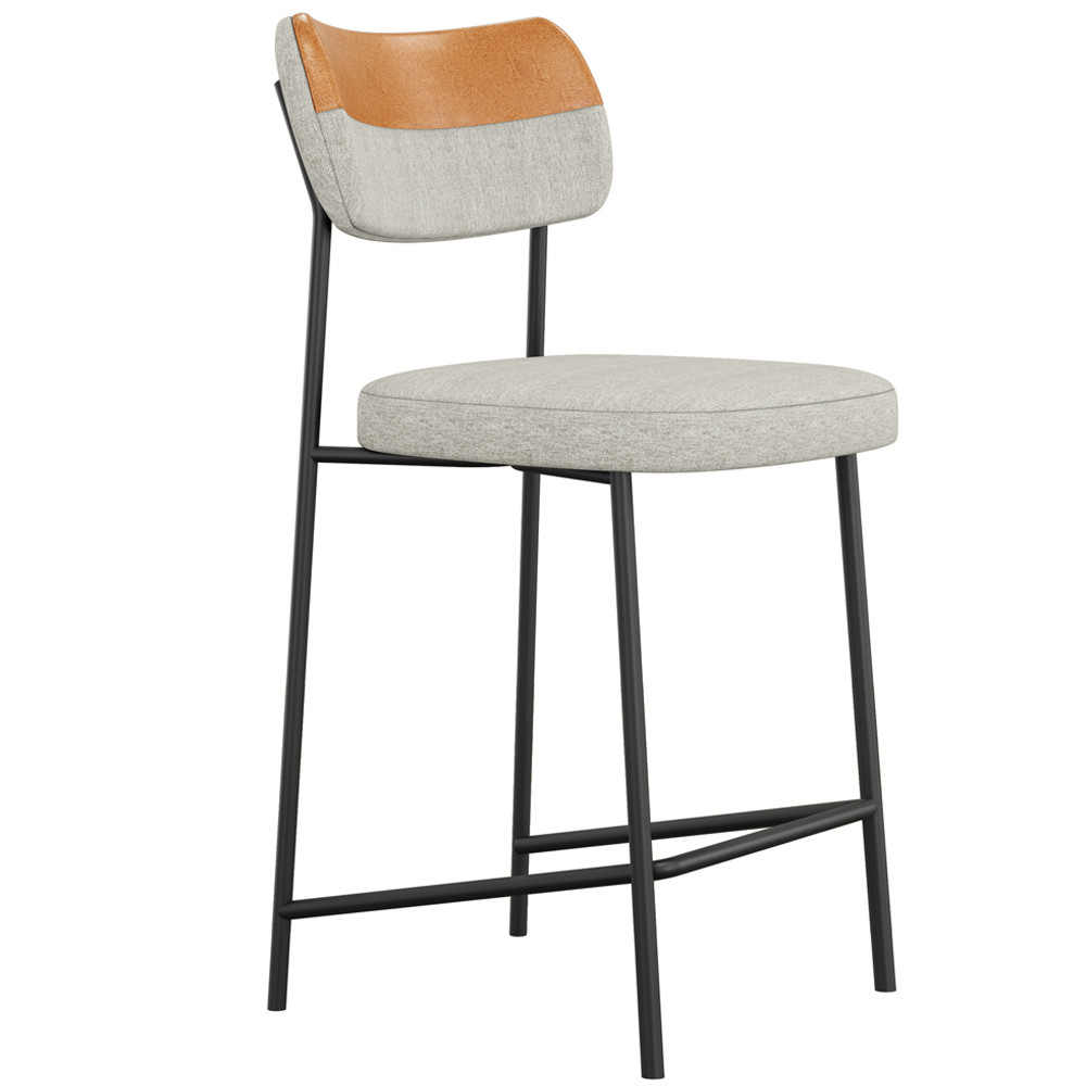 Banqueta Baixa Bar Cozinha Sala De Jantar Preto Elira L02 Couríssimo Whisky Linho Cinza - Lyam Decor em Oferta na Shopee