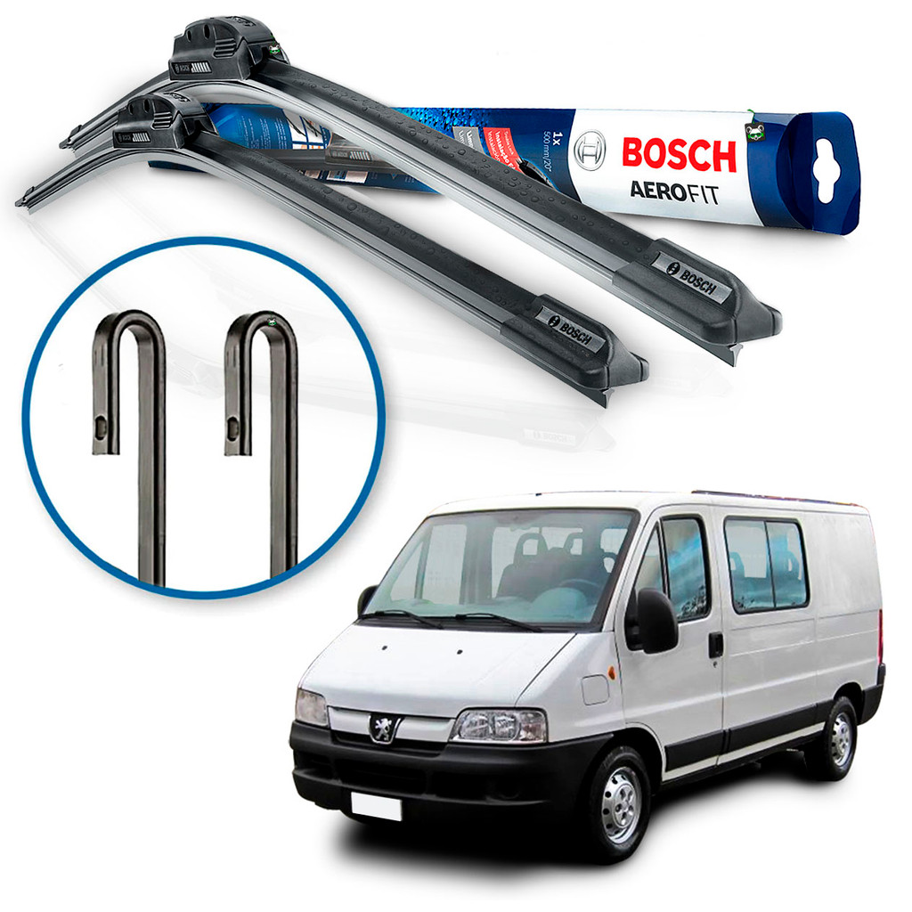 Par Palheta Limpador Parabrisa Bosch Peugeot Boxer 2002 2003 04 05 06 07 08 09 10 2011 2012