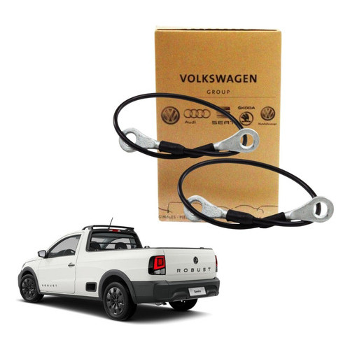 Par Cabos Tampa Traseira Saveiro 2015 2016 2017 2018 2019 Vw