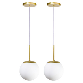 Kit 2 Luminária Pendente Jabuticaba Dourado Bola Globo Vidro em Oferta na Shopee