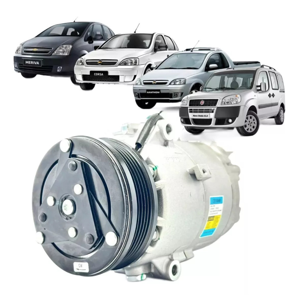 Compressor De Ar Delphi Corsa / Meriva / Montana  / Fiat Palio / Siena / Strada / Stilo CS10040 Novo em Oferta na Shopee