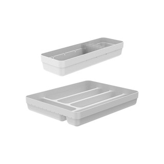 Kit de organizador de talheres e facas Ou 2 peças Branco