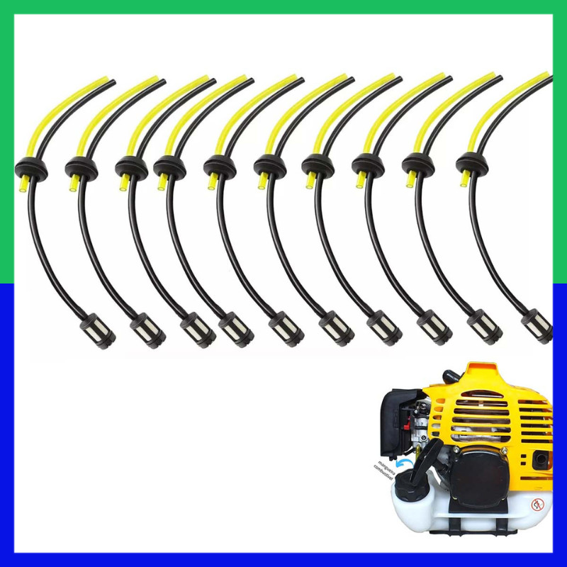 10 peças filtro de gasolina,para aparador grama ,linhas de combustível,balanceador para acessórios de cortador grama