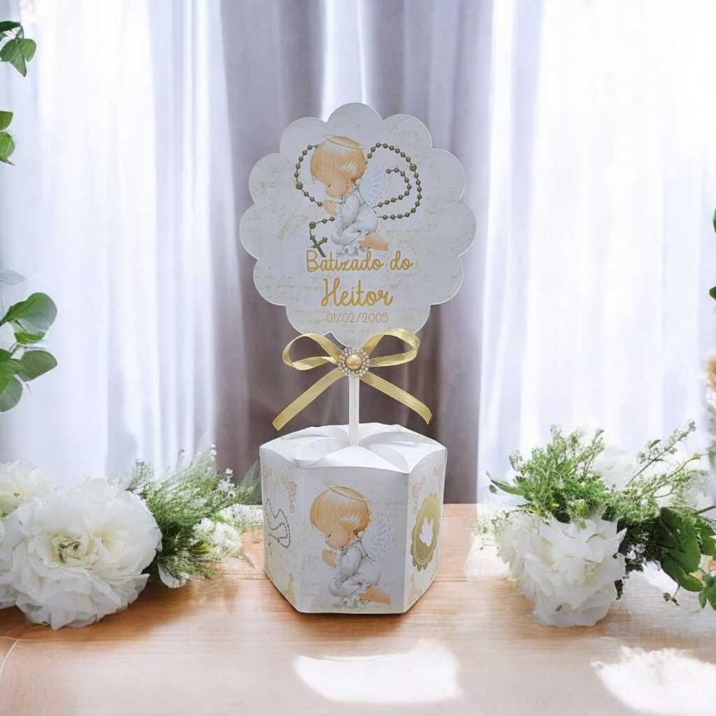 10 Unidades Centro de mesa Festa Batizado infantil