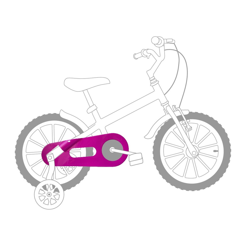 Cobre Corrente Proteção Bicicleta Aro 16 Infantil Cor Rosa