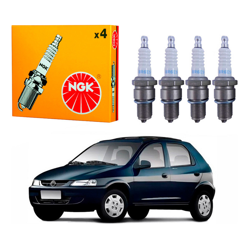 Jogo Velas Ngk Celta 1.0 Vhc Gasolina 2002 A 2005 em Oferta na Shopee