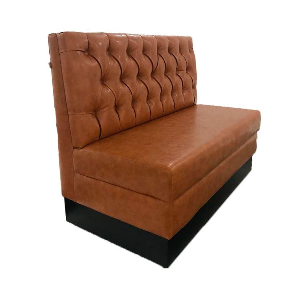 Sofá Booth Max Estofado 1,20M Para Bares E Restaurantes - Caramelo - Cor: Amarelo em Oferta na Shopee