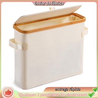 Suporte De Papel Higiênico De Bambu Para Armazenamento Com Tampa Banheiro E Armário em Oferta na Shopee