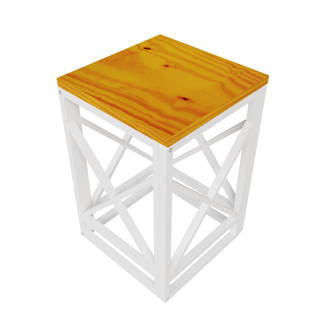 Suporte Decorativo para Plantas e Banco Multifuncional – Madeira e Polipropileno em Oferta na Shopee