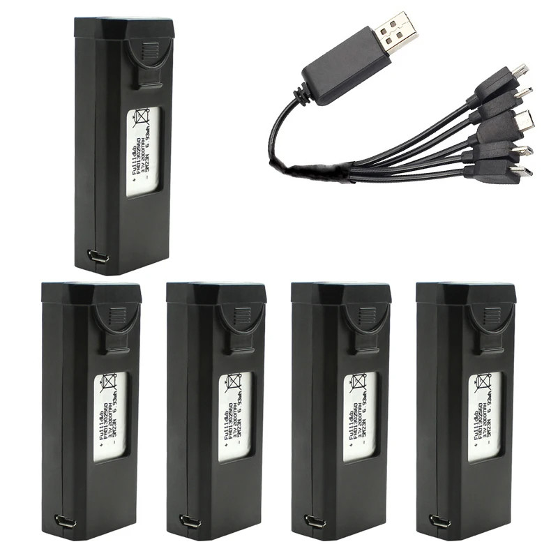 Kit 5 Baterias E88, E99, K12,K10, com Cabo de Carregamento Usb-Micro Usb, com 5 entradas