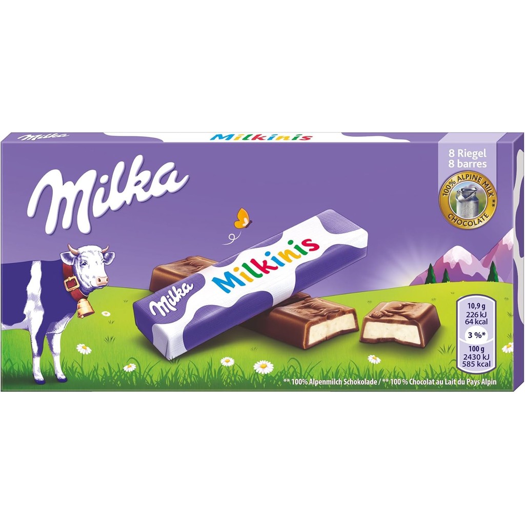 Chocolate Milka Recheado Milkinis Ao Leite 87,5g