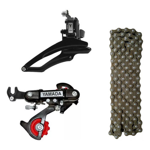 Kit Cambios Yamada Dianteiro/traseiro 7v + Corrente 116 Elos em Oferta na Shopee