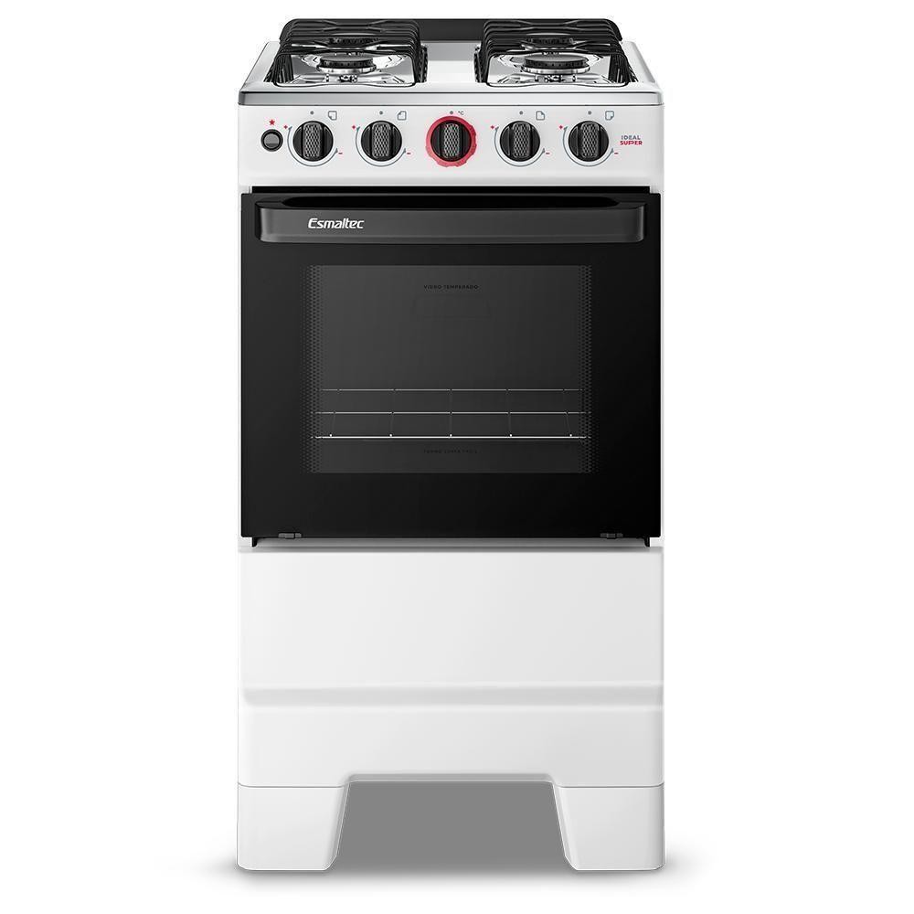 Fogão Esmaltec 4 Bocas Ideal Super Acendimento Automático Branco Bivolt F4IAB4121BR em Oferta na Shopee
