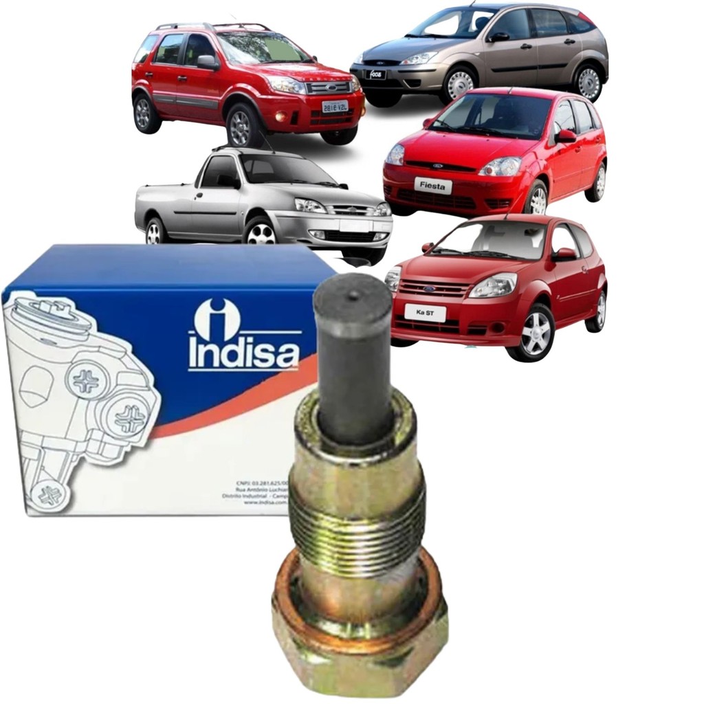 Tensionador Corrente Motor para Ford Zetec Ka / Fiesta / Focus / Ecosport / Courier - 1.0 / 1.6   (Indisa KD0304) em Oferta na Shopee