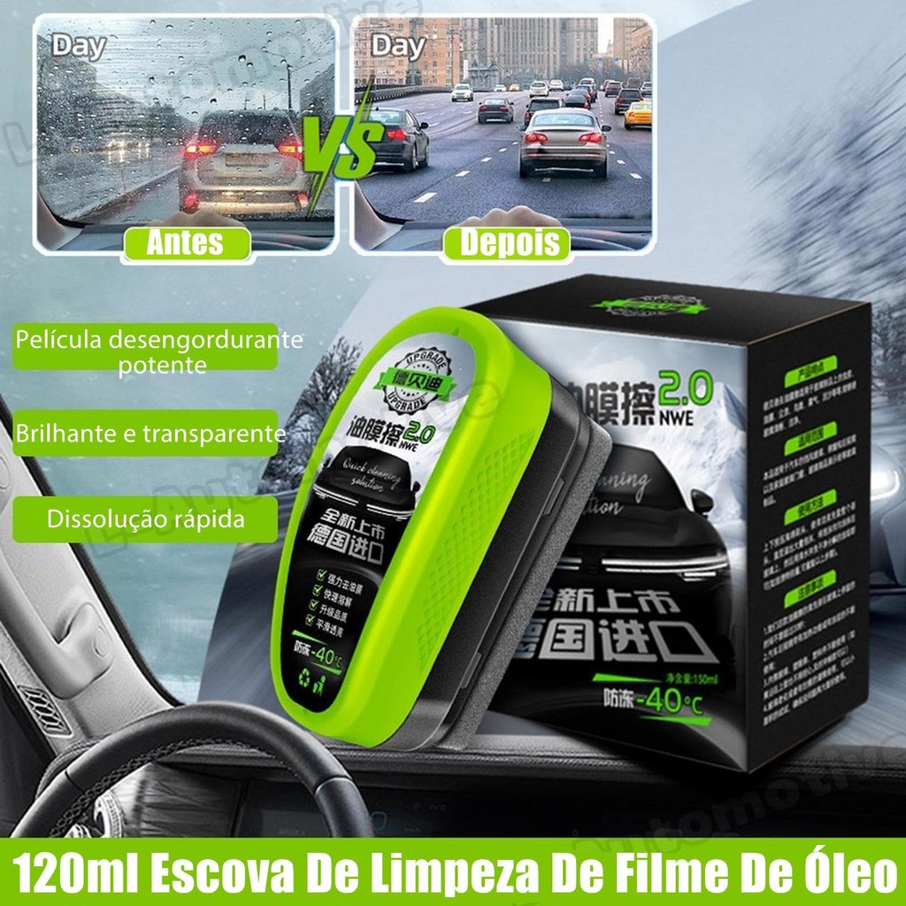 Escova De Limpeza De Filme De Óleo 120ml Removedora Profunda Placa Hidrofóbica Revestimento De Vidro De Nevoeiro Anti-Ch