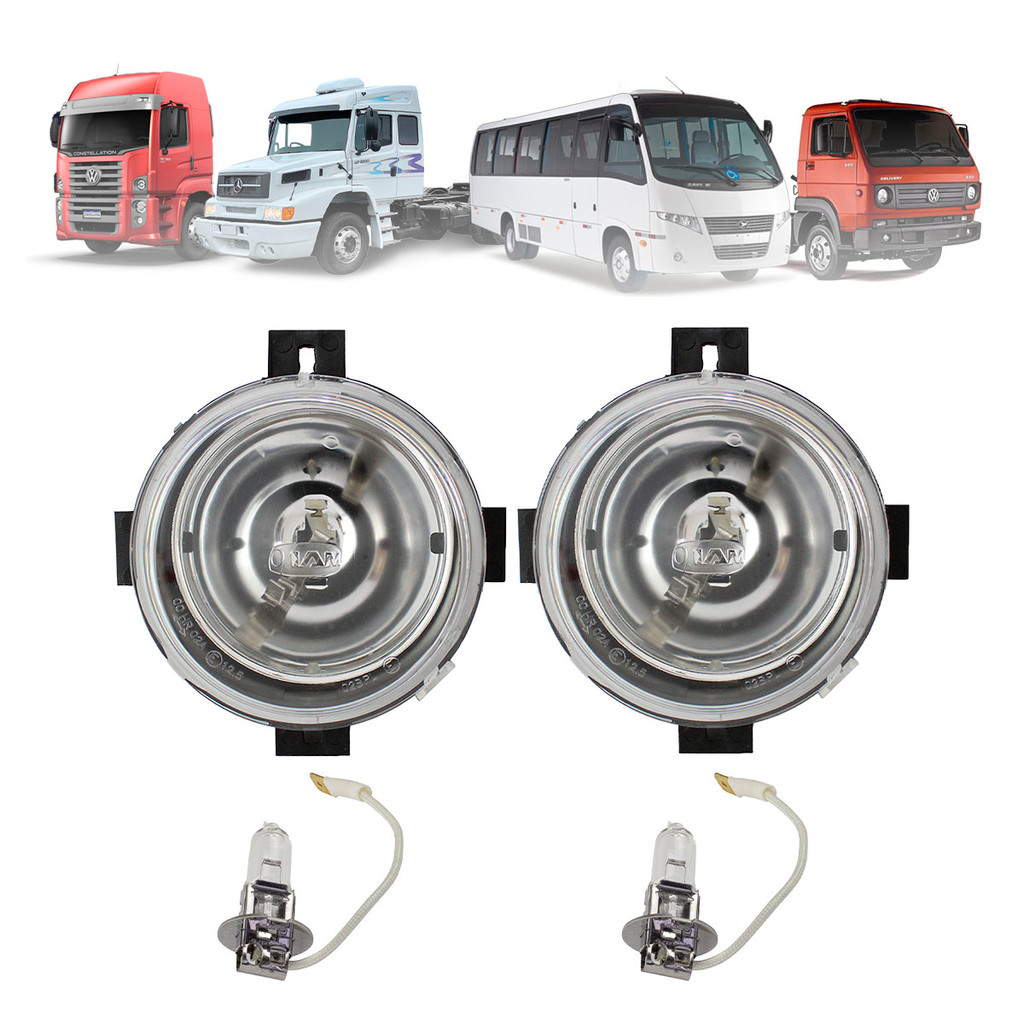 Par Farol De Milha Auxiliar Redondo Delivery Constellation Bicudo Volare Com Lampadas H3 Lente Lisa em Oferta na Shopee