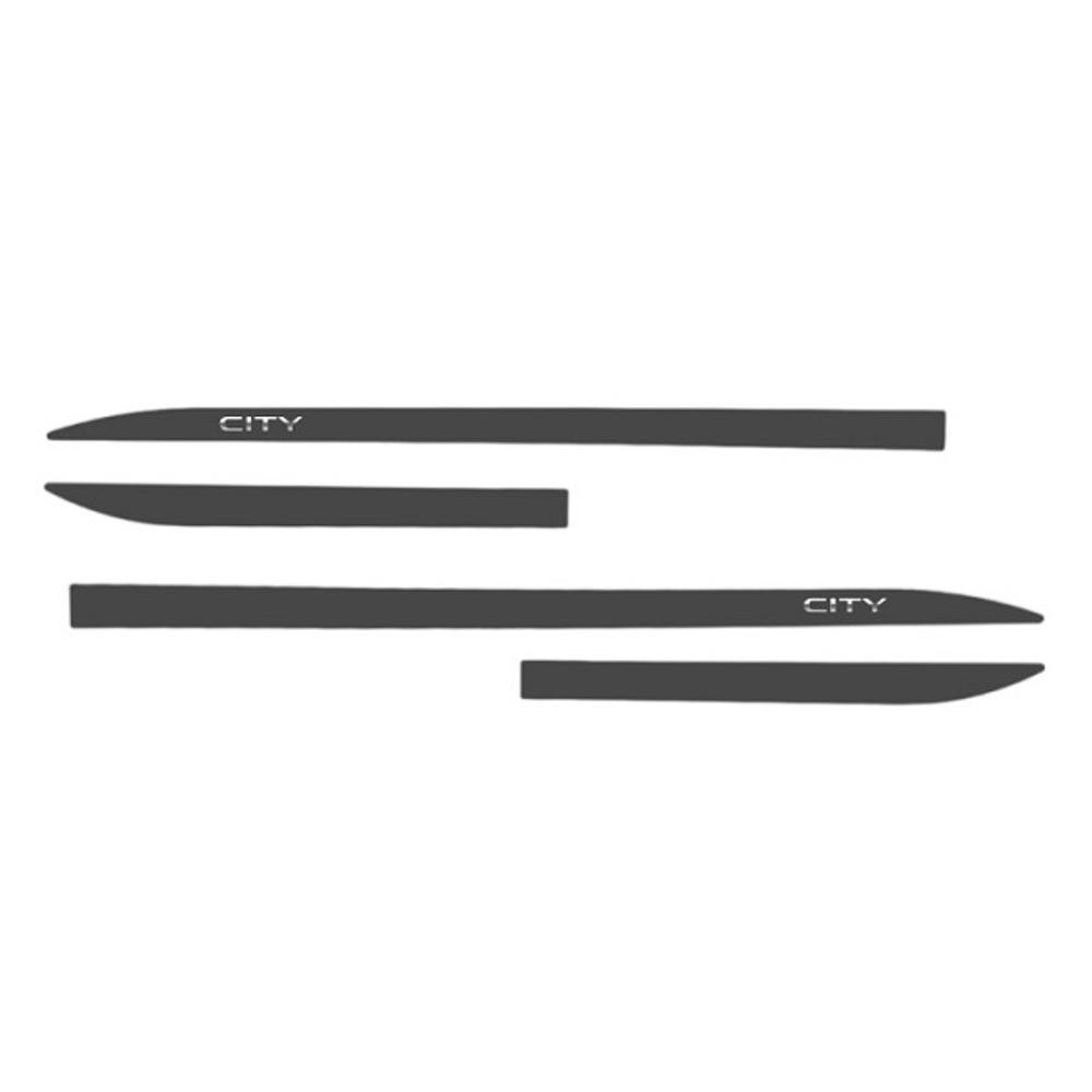 Kit Friso Lateral Slim City 2021/ Cinza Grafeno com Nome Cromado