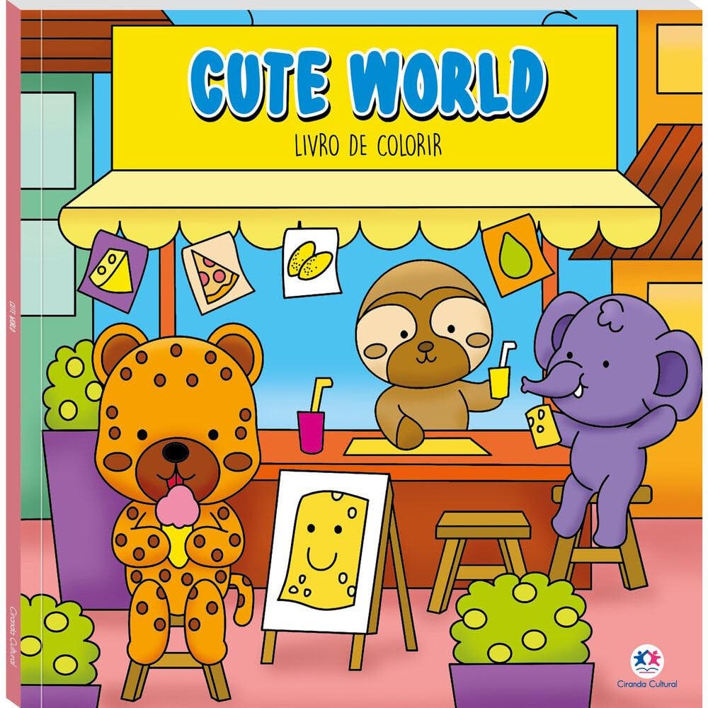 Comfy & Cozy Books Cute World | Para Colorir