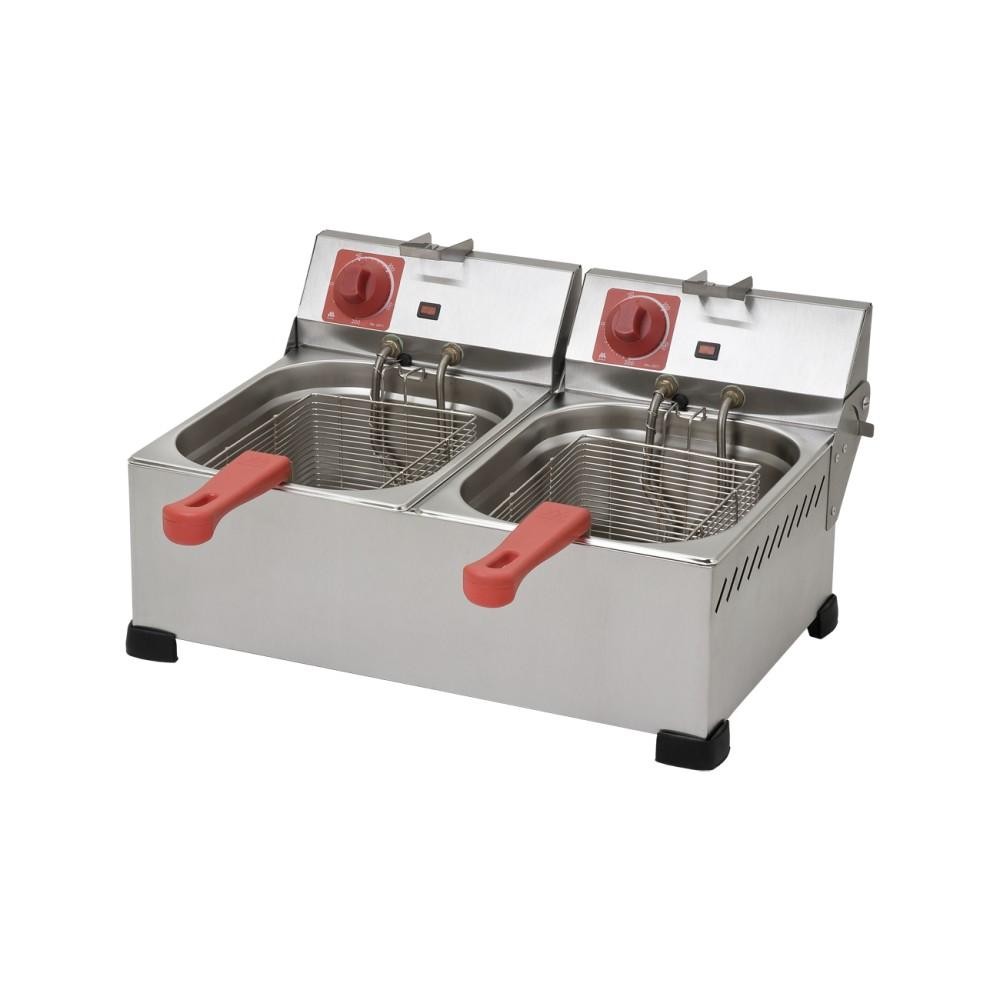Fritadeira Elétrica Industrial 12 Litros 2 Cubas Marchesoni Sem Tampa 2000W 127V - FT.1.621.ST