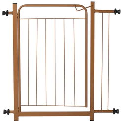 Portão Pet Cães Bebês Segurança Largo 69 a 84cm Extensor 10cm Marrom