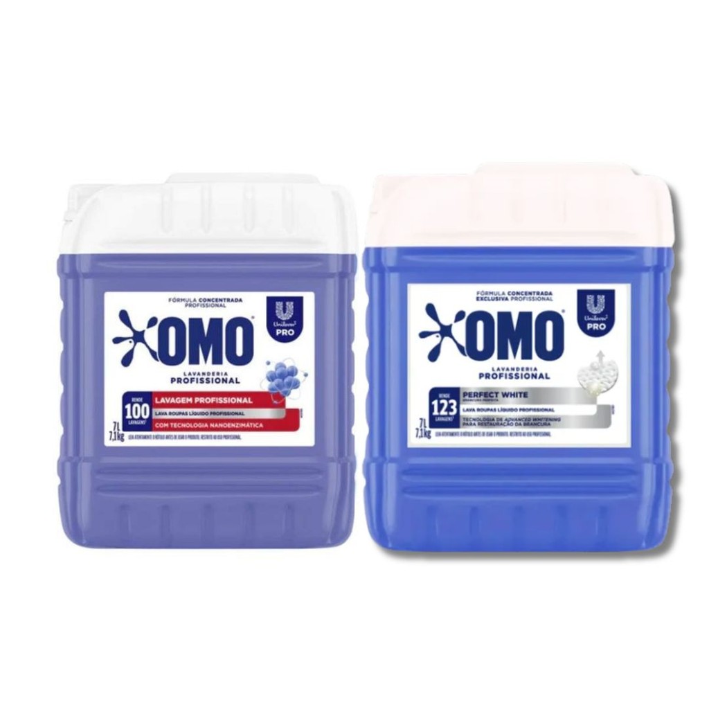 Kit Lava Roupas Líquido Perfect White Lavagem Perfeita Pro Omo 7 Litros Sabão Líquido Roupas — R$ 300,76 em Shopee, 20% OFF