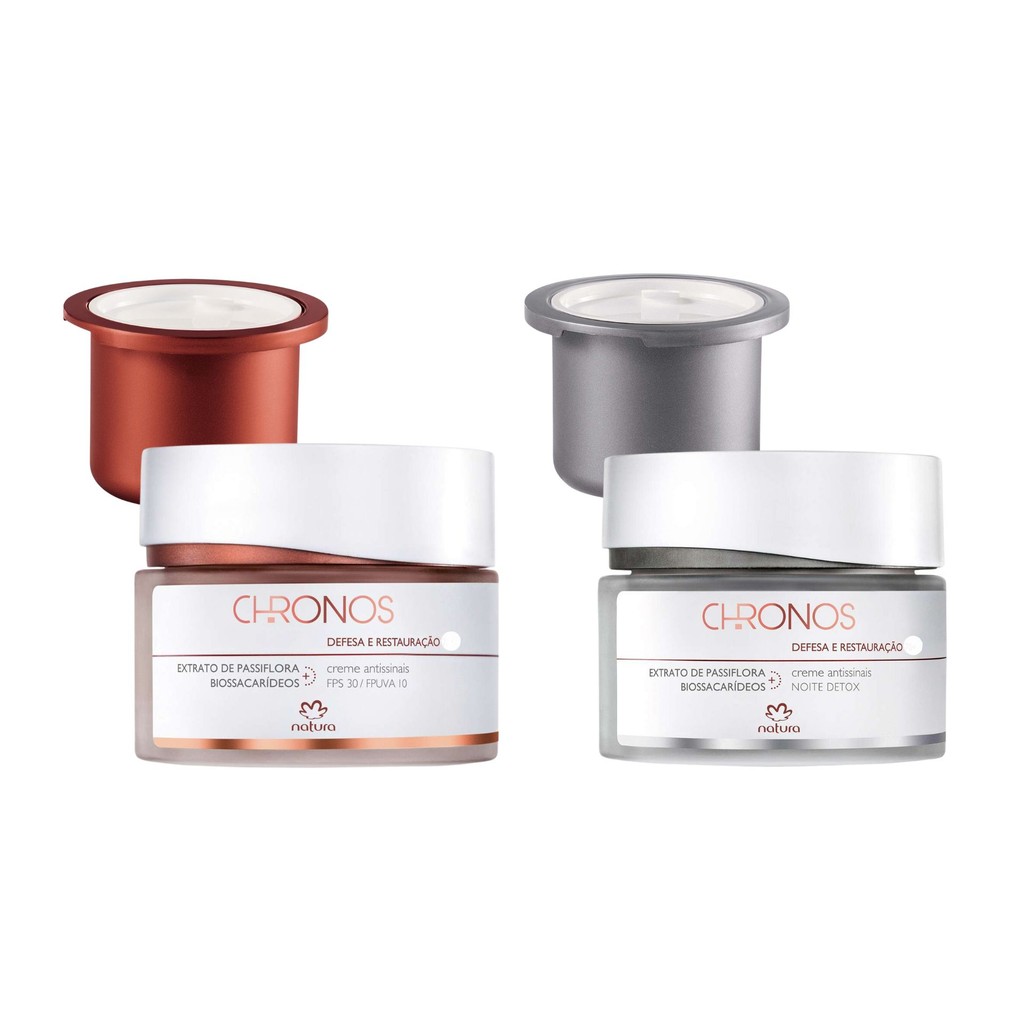 KITs Natura CHRONOS Gel / Cremes Antissinais DIA OU NOITE 30/45/60/70/80