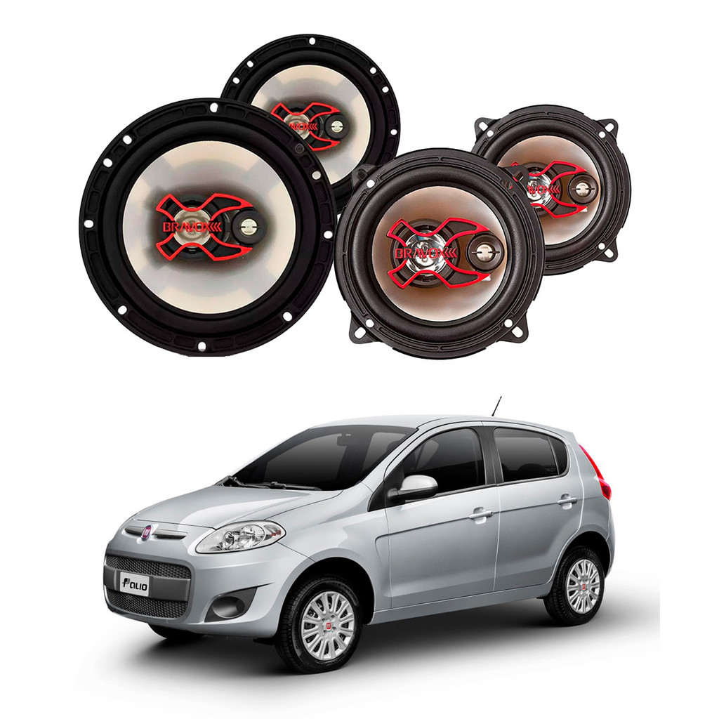 2x Alto Falantes 6" Polegadas + 2x 5" Polegadas 100W RMS Triaxial B3x60x/B3x50x Fiat Palio 2001/2018 em Oferta na Shopee