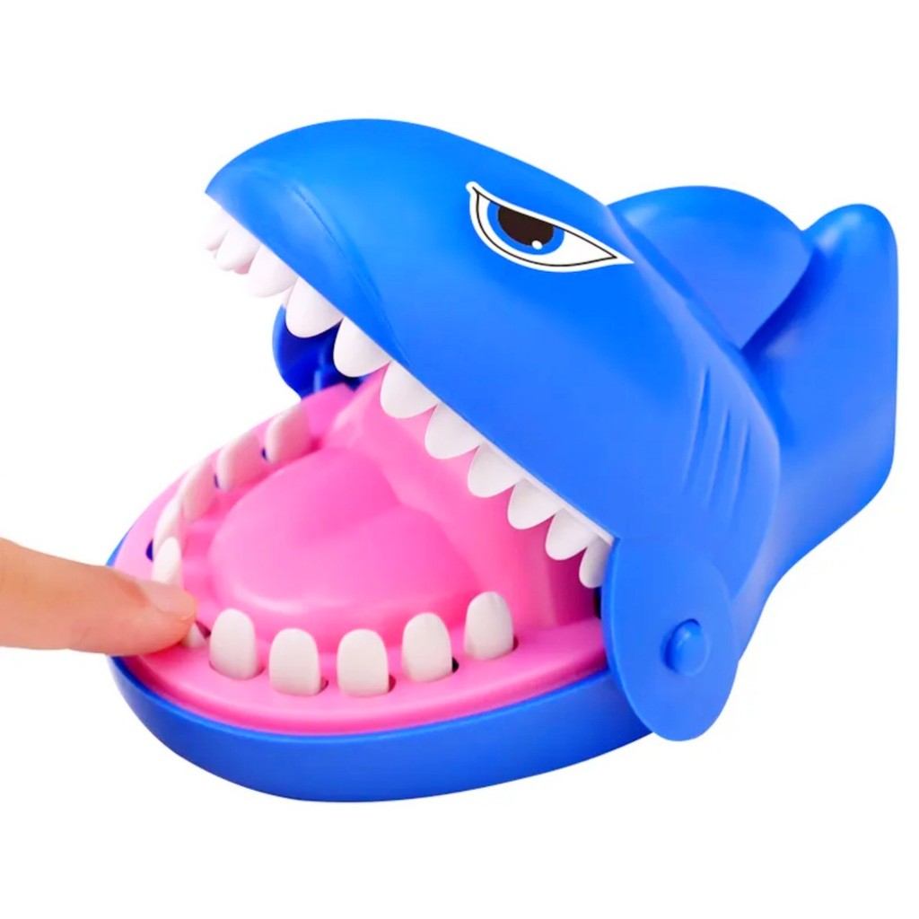 Jogo Come-Come Tubarão Shark Brinquedo Morde Dentista Grande