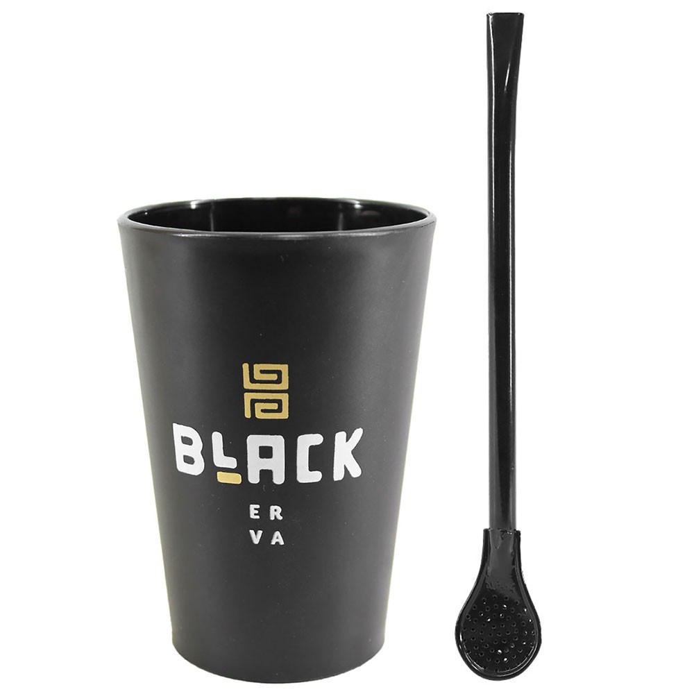 KIT COPO DE TERERE REDONDO BLACK ERVA BOMBA EPOXI PRETA 19CM TRADICIONAL