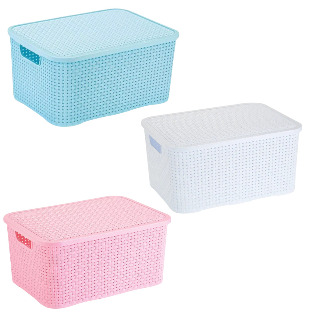 Caixa Organizadora Rattan 18L 38x28x18 - Monte Libano em Oferta na Shopee