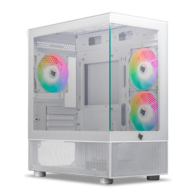 Gabinete Gamer Pichau Magpie 4, Rainbow, Mid-Tower, Lateral de Vidro, Com 3 Fans,Branco,PG-MAG4-WH3F