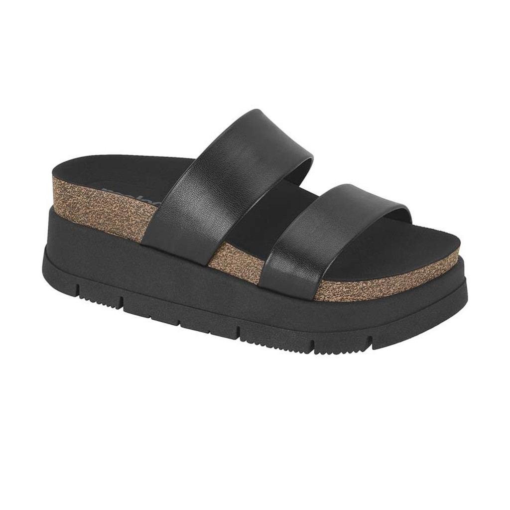 Tamanco Feminino Moleca Plataforma Anabela Slide Papete Alta