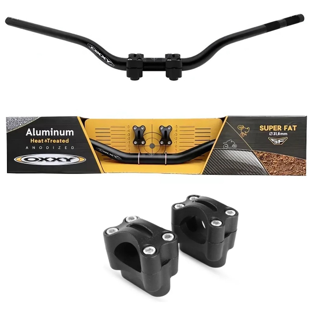Guidão Alto Fat Preto Oxxy Mt03 Mt 03 Mt07 Mt 07 Oxxy