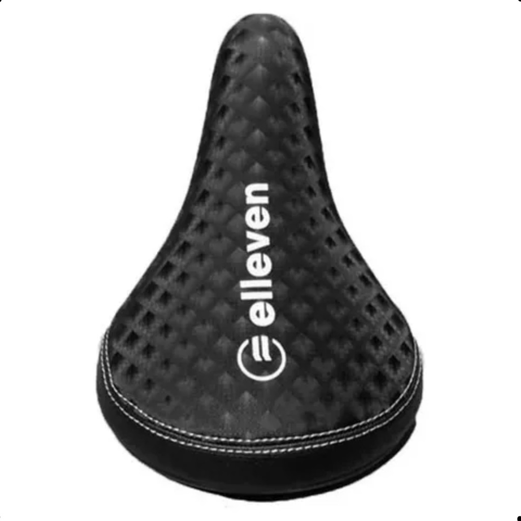 Banco Selim Bike Bmx Cross Holografico Preto Elleven Biiccleta Confortável Mtb Infantil