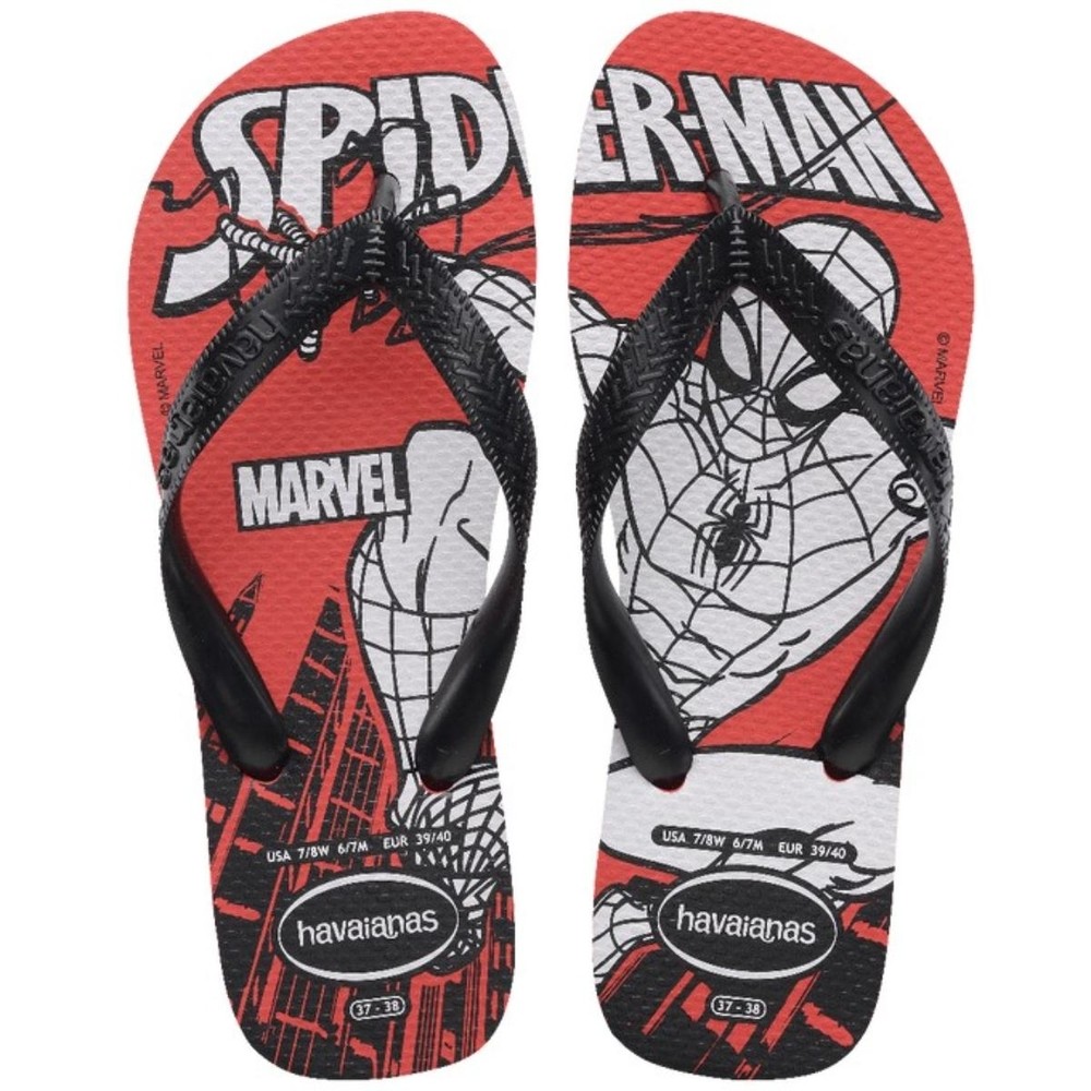 Chinelo Havaianas Top Marvel Logomania Masculino - Vermelho - Men Shoes