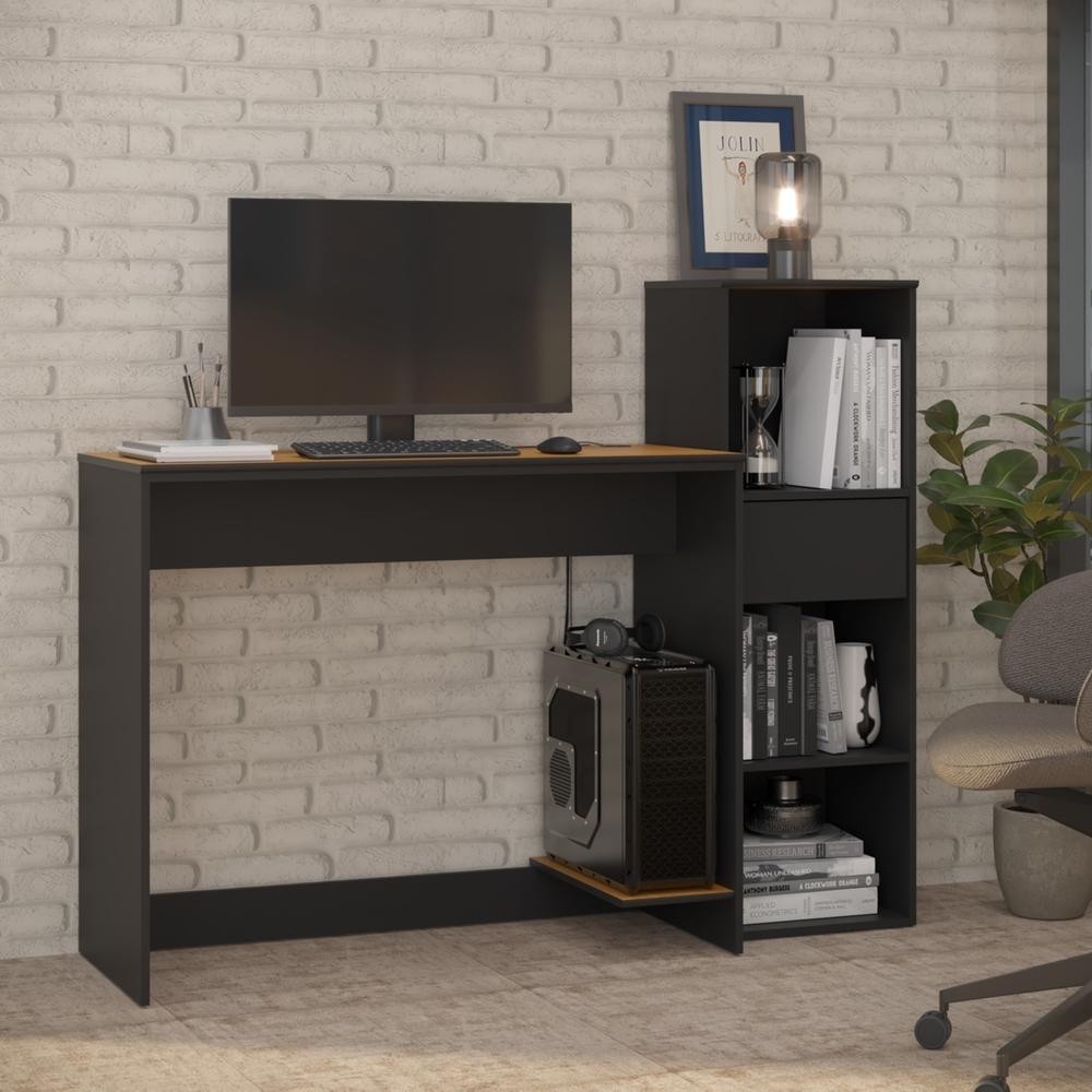 Conjunto de Escritório 2 Peças Smart Office Mesa e Armário Livreiro em Oferta na Shopee