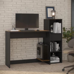 Conjunto de Escritório 2 Peças Smart Office Mesa e Armário Livreiro