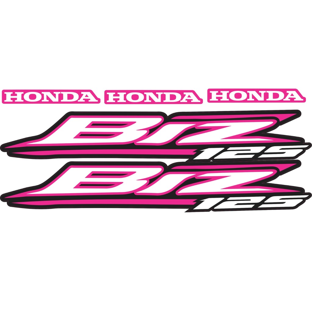 Par Adesivos Honda Biz 125 Lateral + Adesivos frontais Rosa em Oferta na Shopee