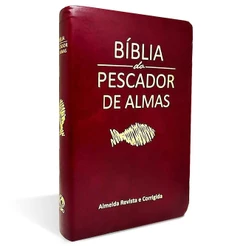 Bíblia do Pescador de Almas ARC | Letra Normal | Tamanho Médio | Luxo Vinho
