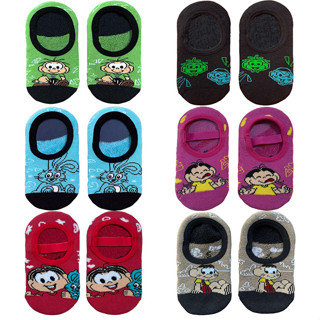 Meia Sapatilha Antiderrapante Turma da Mônica Infantil Oficial Menino Menina - Cia Da Meia em Oferta na Shopee