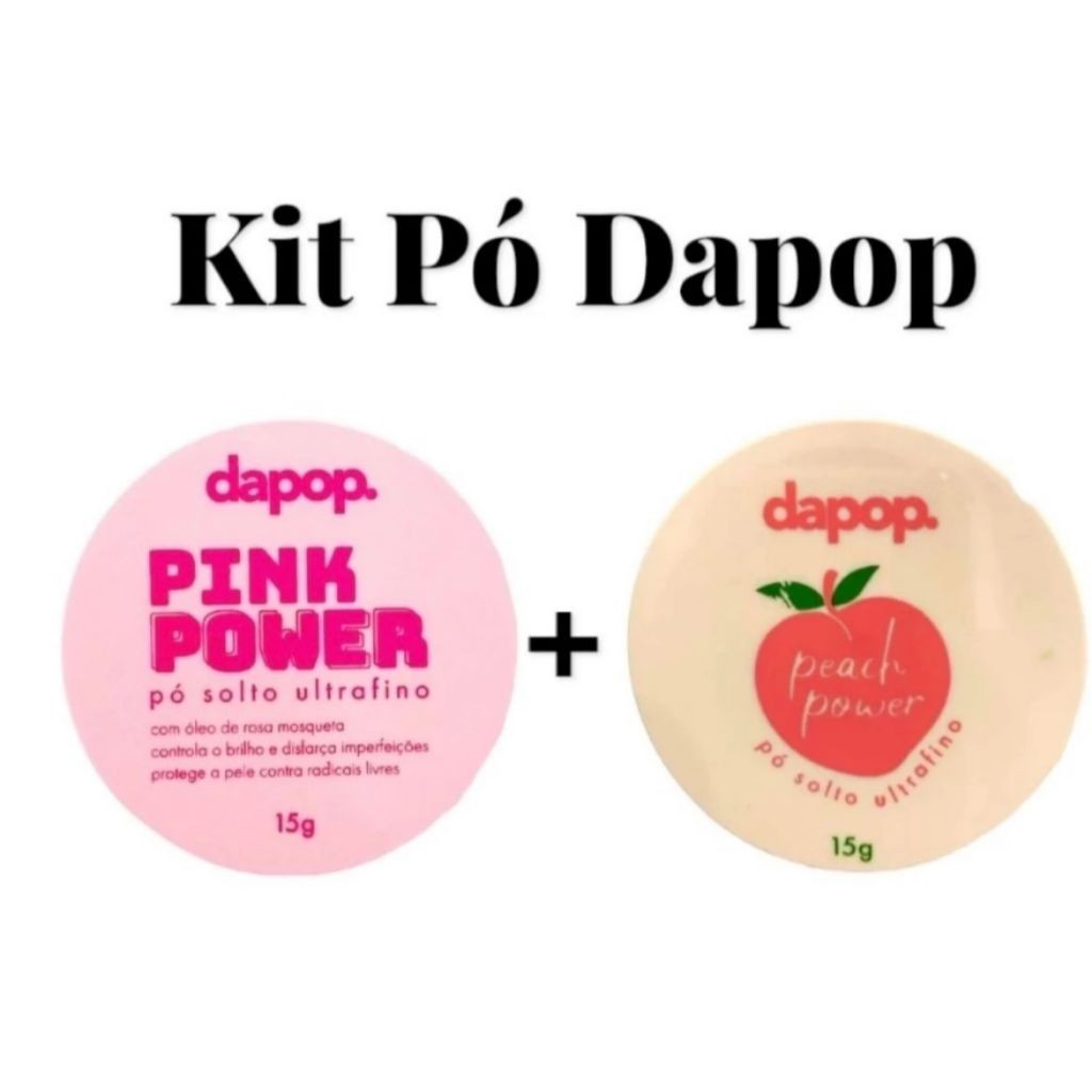 Kit Pó Rosa Mosqueta + Pó Pessego - Dapop