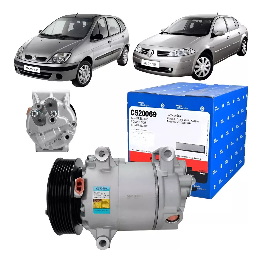 Compressor Ar Megane 1.6/2.0 2007 A 2012 Original Delphi em Oferta na Shopee